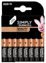 Duracell Simply AAA alkaline batterier 16-pk.